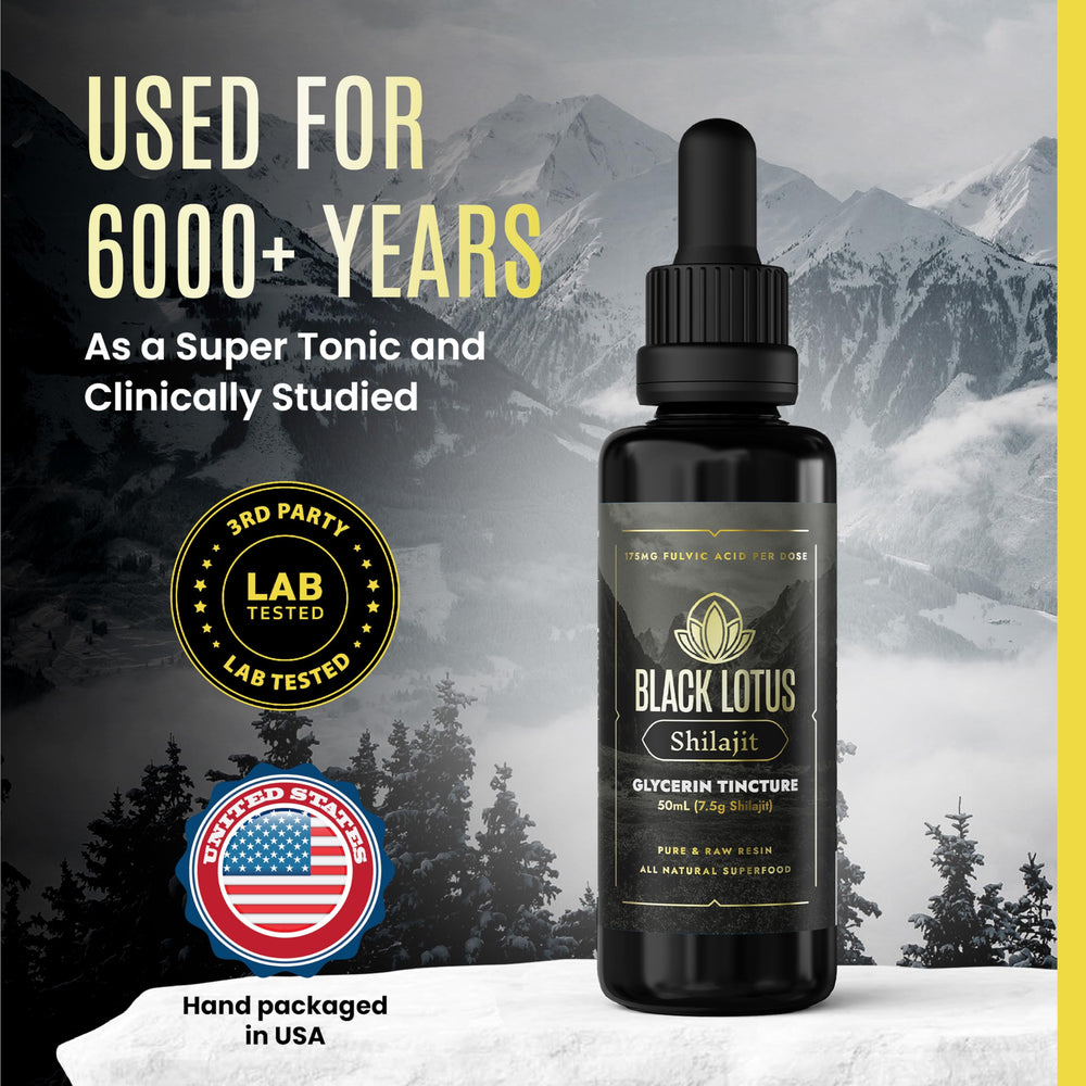 Black Lotus Shilajit lab-verified quality seal signals safety and potency.