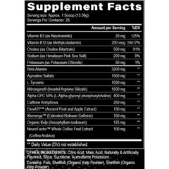 Black Magic Villain nootropic powder scoop emphasizes intense focus and sustained workout stamina