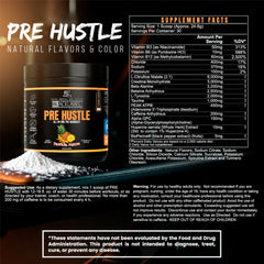 BLACKLABEL PRE Hustle V3 200mg caffeine for focused, sustained workout motivation.
