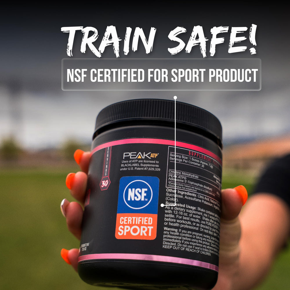 NSF-certified for sport badge on label signals trusted ingredient standards for athletes