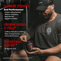 BlackMarket Bulk Pre-Workout container highlighted by third-party quality testing.