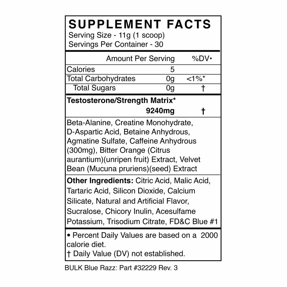 Mixed drink view of BLACKMARKET Bulk Pre Workout illustrates ready-to-use energy boost