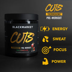 BLACKMARKET CUTS Watermelon powder mixed with water in a glass