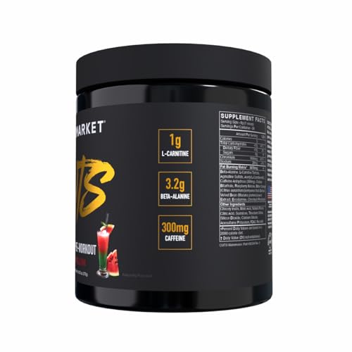 BLACKMARKET CUTS Watermelon powder tub back with serving details for use