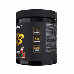BLACKMARKET CUTS Watermelon powder tub back with serving details for use