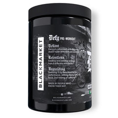 BLACKMARKET DEFY scoop in tub ready for precise dosing.