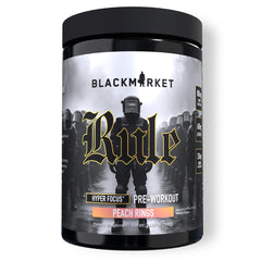 BLACKMARKET Rule Peach Rings bottle showcases crave-worthy flavor and elevated energy.