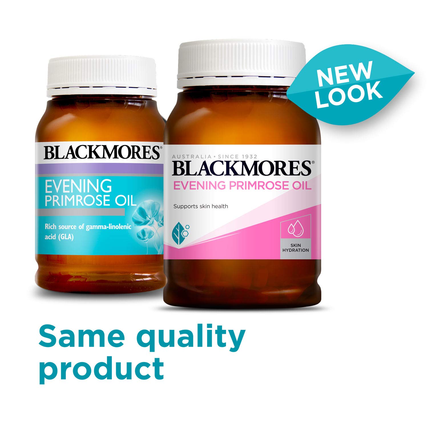 Blackmores Evening Primrose Oil packaging on display, 190-capsule value bottle.