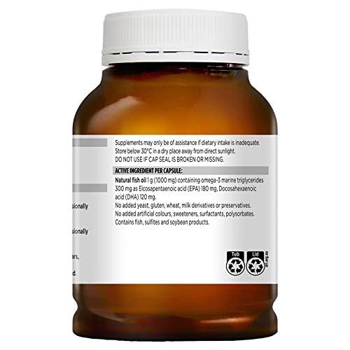 Blackmores Fish Oil 1000 packaging on a retail shelf