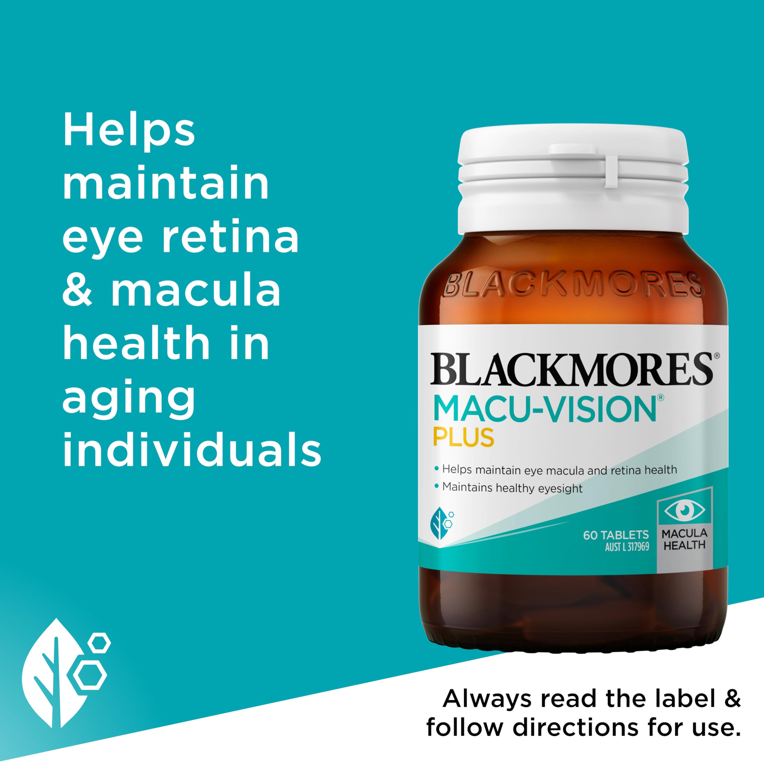 Blackmores Macu-Vision Plus packaging on display for easy daily use