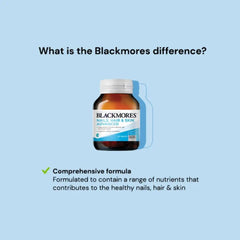 Blackmores Nails Hair Skin on skin close-up indicating radiant, healthy-looking skin.