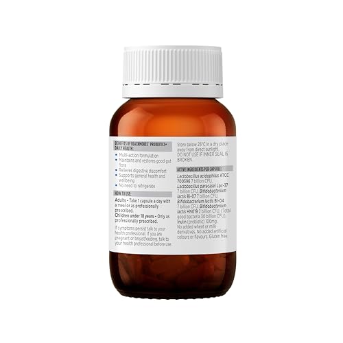 Blackmores Probiotics+ Daily Health packaging showing moisture protection.