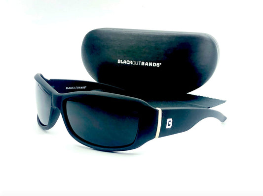 Blackout Bands Raven sleep mask in sunglass style blocks light for travel