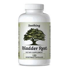Bladder Rest bottle front label highlighting daily bladder support.