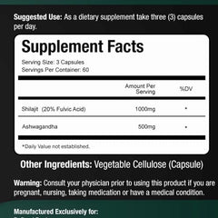 Blast Supplements Ashwagandha capsules provide energy support and stress balance.