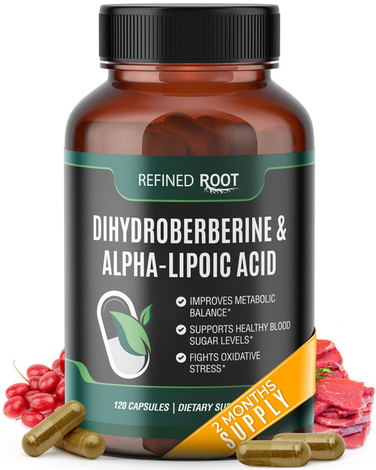 Blast Supplements Refined Root Dihydroberberine 300mg bottle with clear label for daily wellness