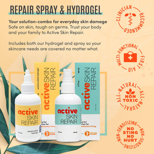 BLDG ACTIVE Active Skin Repair spray bottle ready for on-the-go minor skin care.