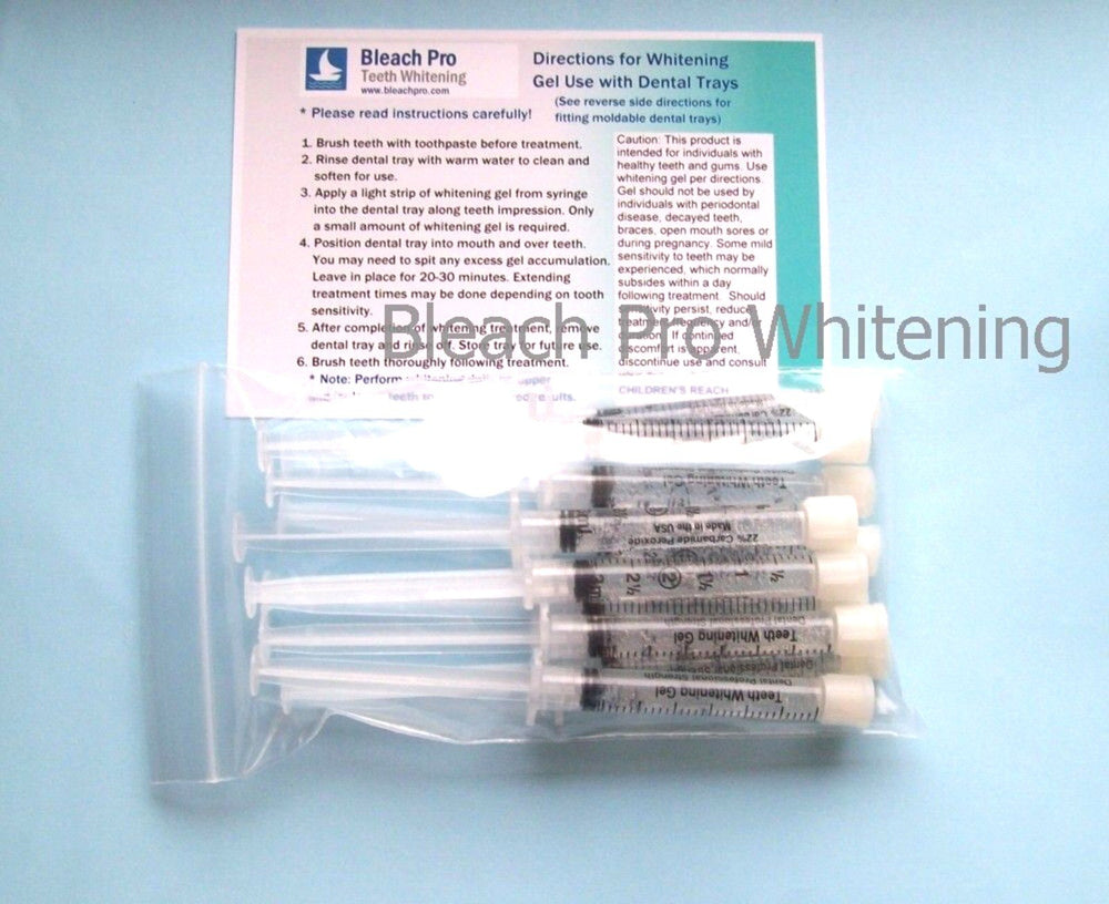 Demonstration of Bleach Pro gel application for at-home whitening