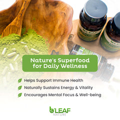 B’LEAF NATURE gluten-free non-GMO label signaling clean, plant-based nutrition.