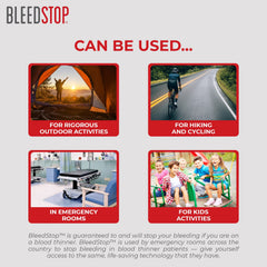 BleedStop first-aid kit with BleedStop illustrates readiness in outdoor settings.