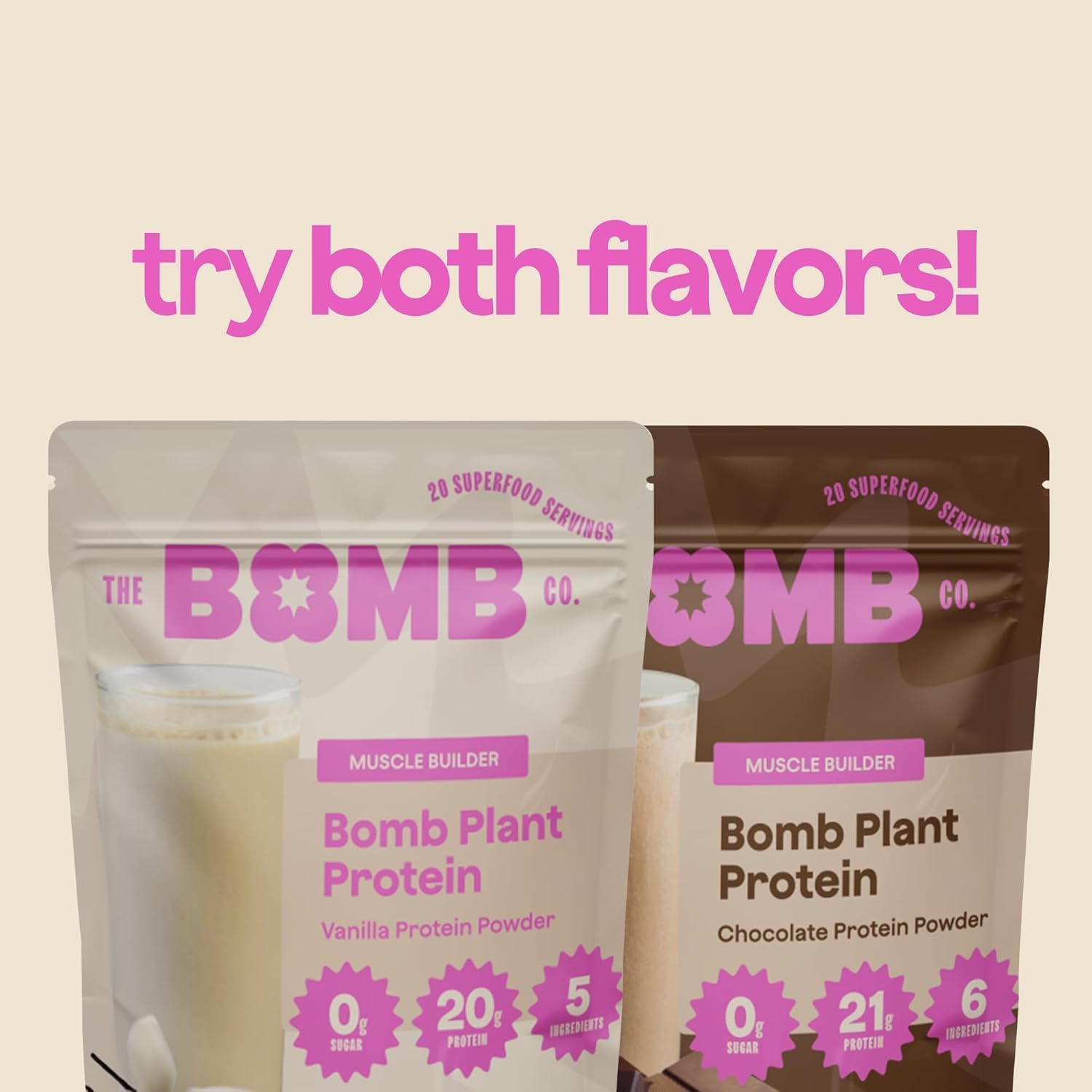 Blender Bombs Bomb Plant Protein chia seeds contribute fiber and crunch.