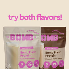 Blender Bombs Bomb Plant Protein chia seeds contribute fiber and crunch.