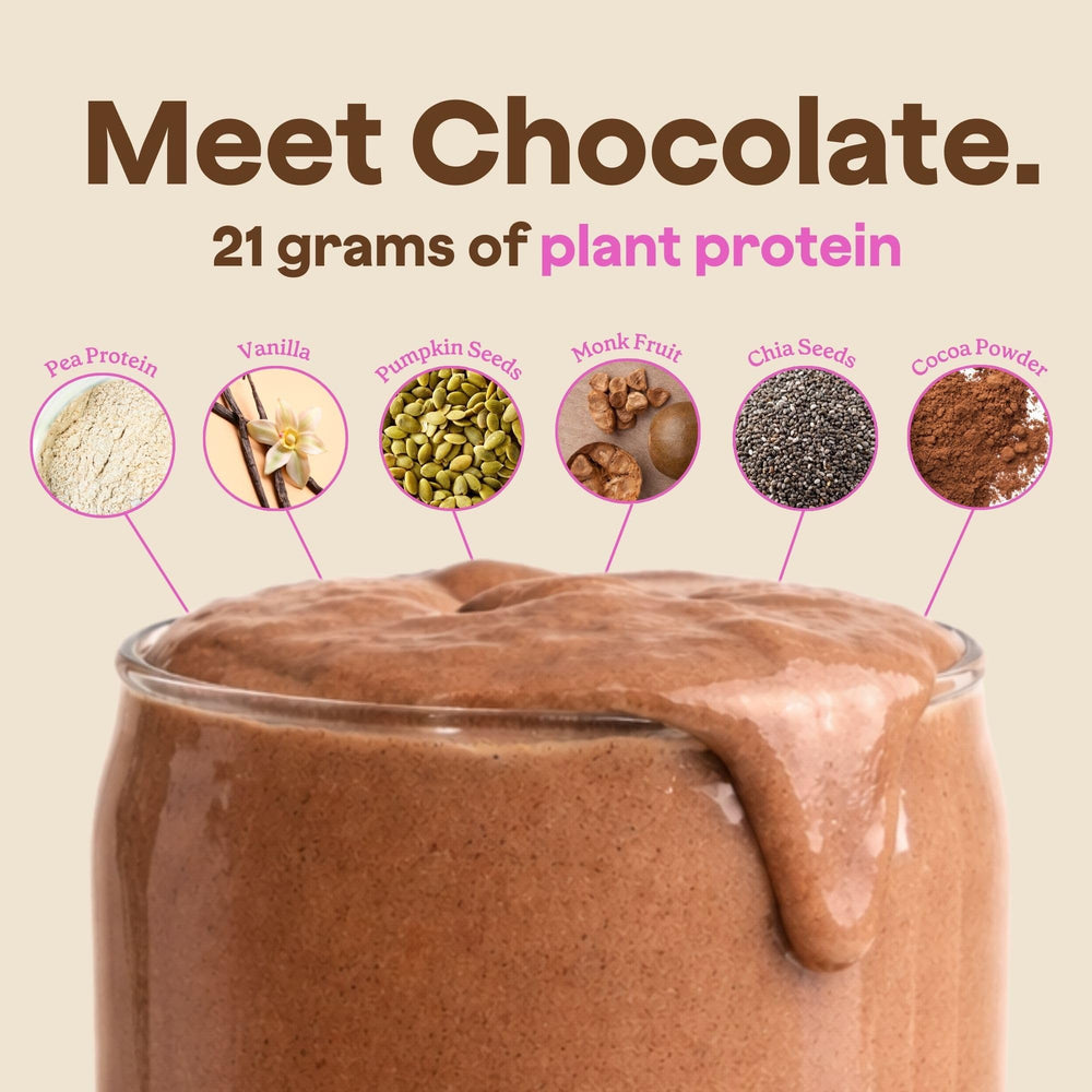 Ingredients spread highlights six real whole-food ingredients for clean nutrition