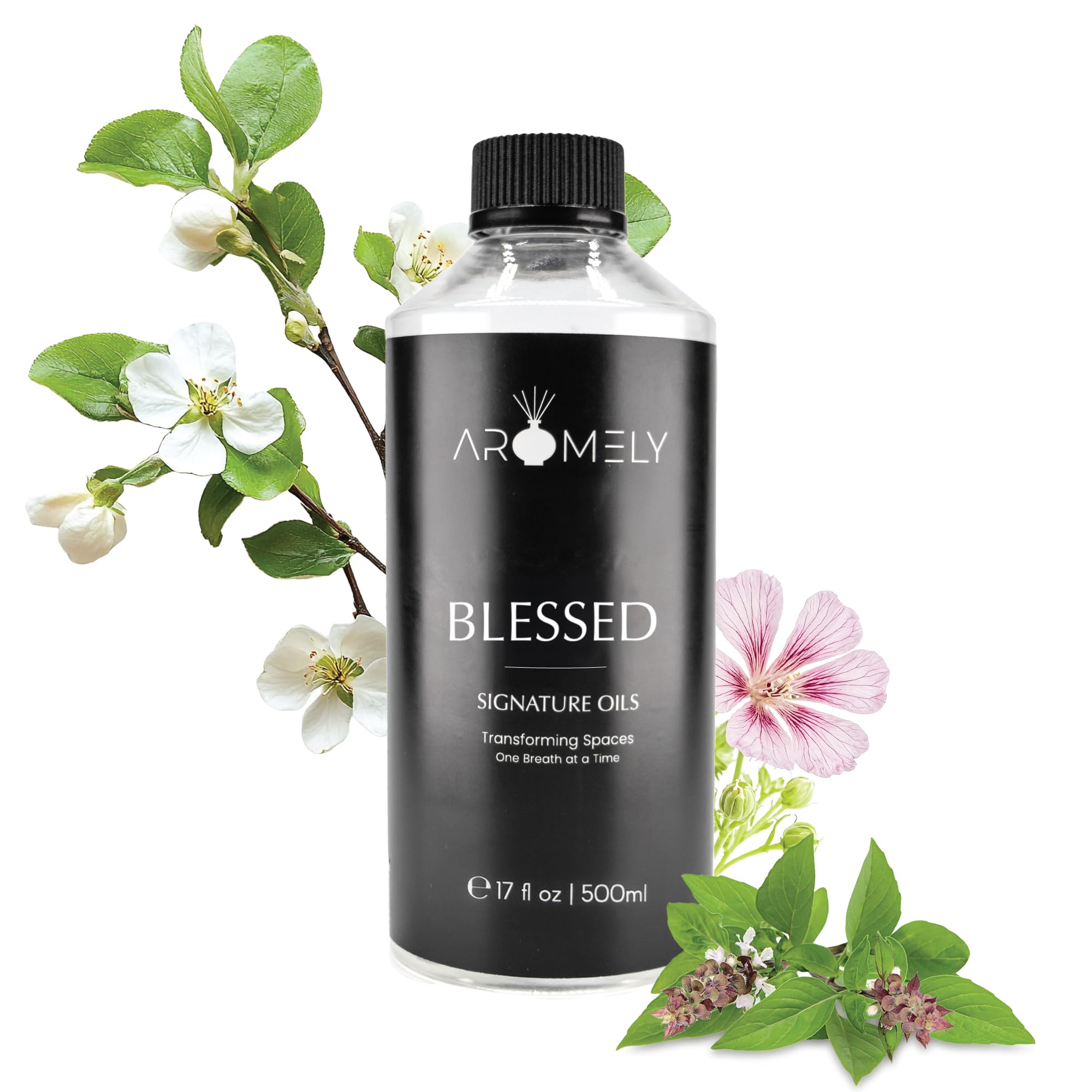 Blessed by Aromely bottle pour creates luxurious calming ambience in any room
