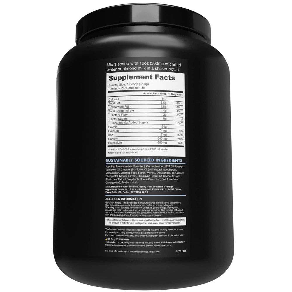 Front-facing Blessed packaging with Cookies & Cream flavor and clean ingredients.