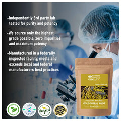 Blessfull Healing Goldenseal powder packaging preserves freshness.