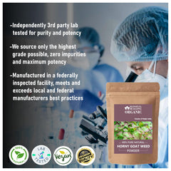 Blessfull Healing Horny Goat Weed Powder scoop for precise measurements