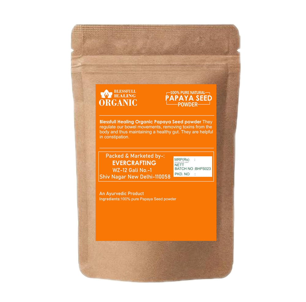 Blessfull Healing Papaya Seed Powder jar showing pure papaya seed powder for daily cooking