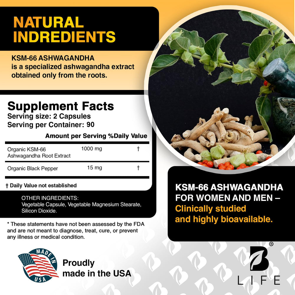 B Life Company Ashwagandha in morning routine setup suggests mood balance in daily life