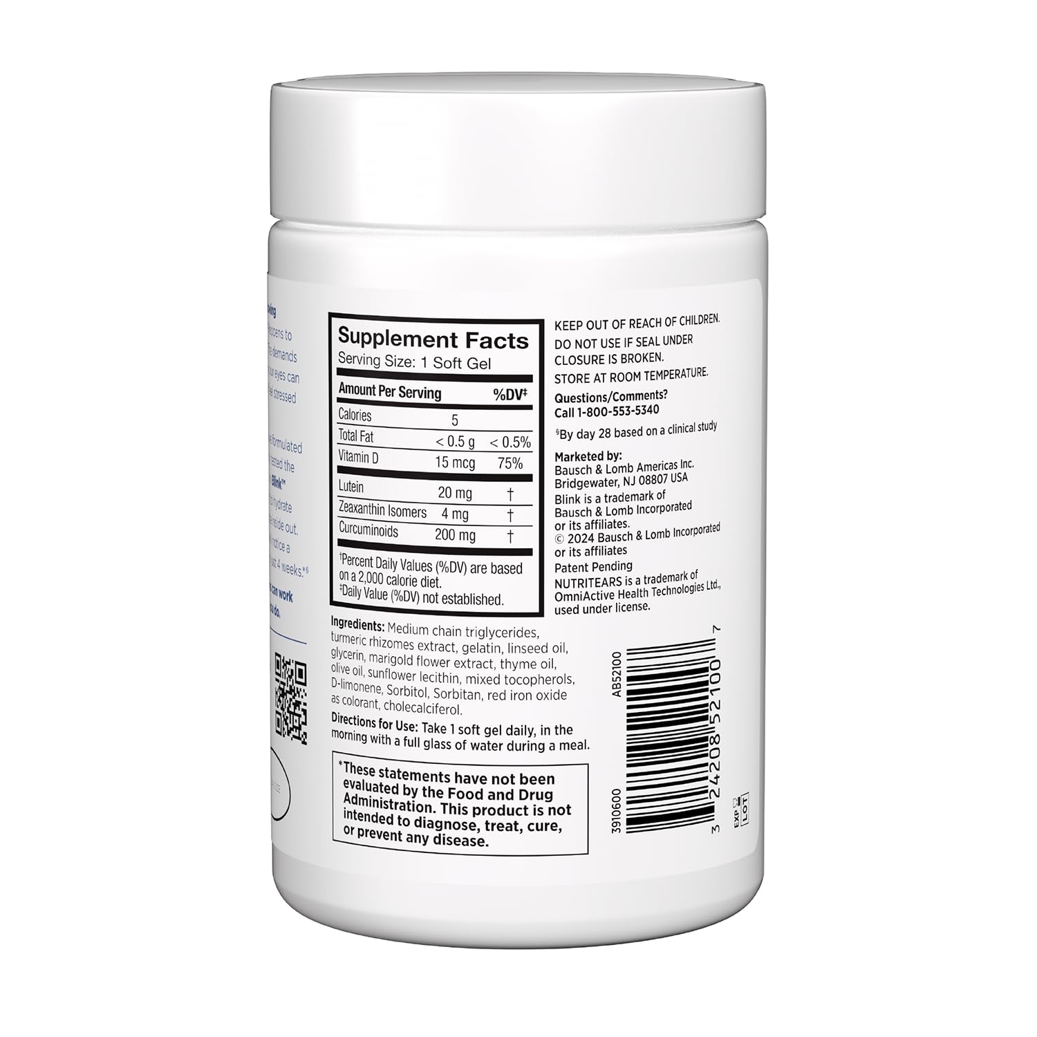Blink NutriTears eyes illustration depicting improved moisture levels.