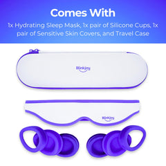 Blinkjoy Hydrating Sleep Mask adjustable strap provides a customizable fit.