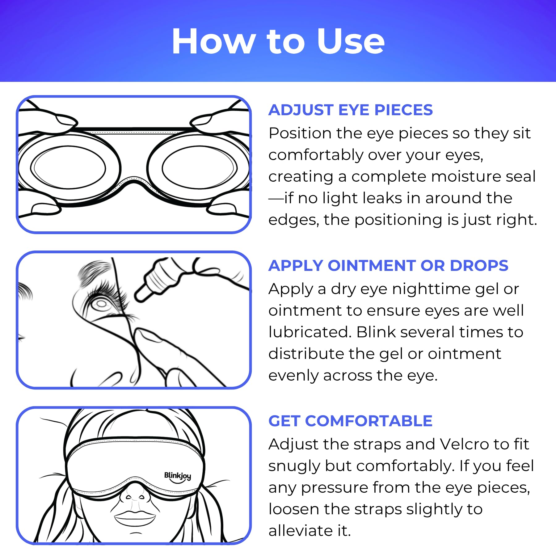 Blinkjoy Hydrating Sleep Mask is lightweight and portable for travel use.