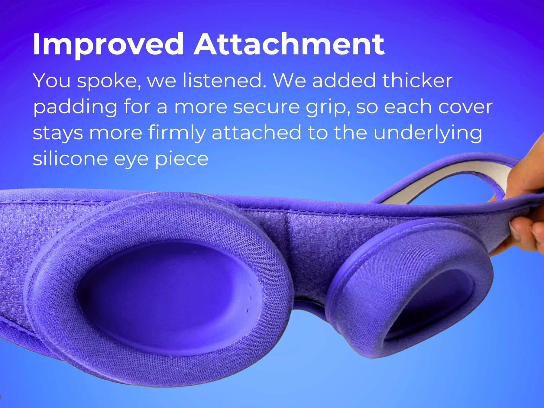Blinkjoy Hydrating Sleep Mask removable cups allow easy cleaning.