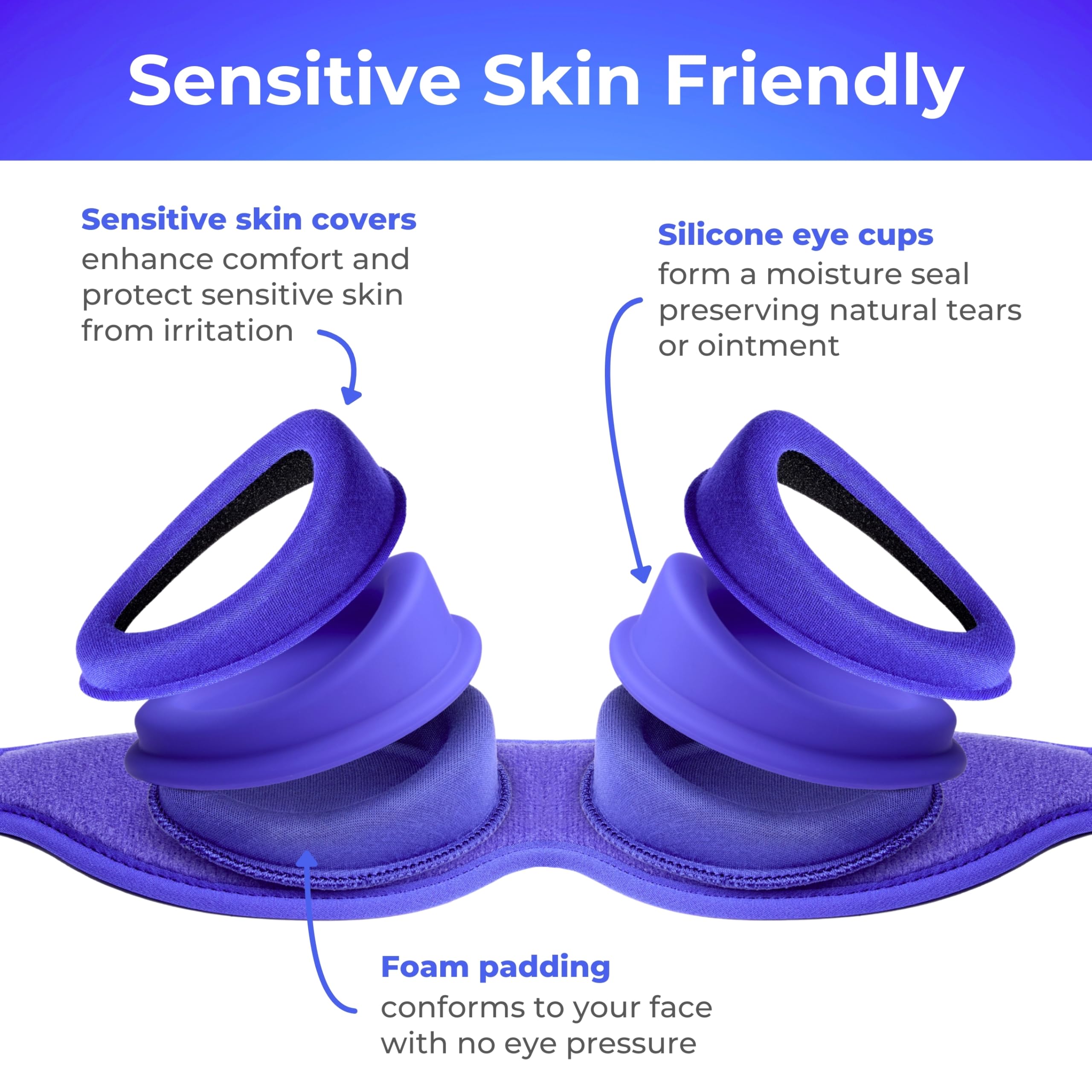 Blinkjoy Hydrating Sleep Mask features soft medical-grade material for comfort.