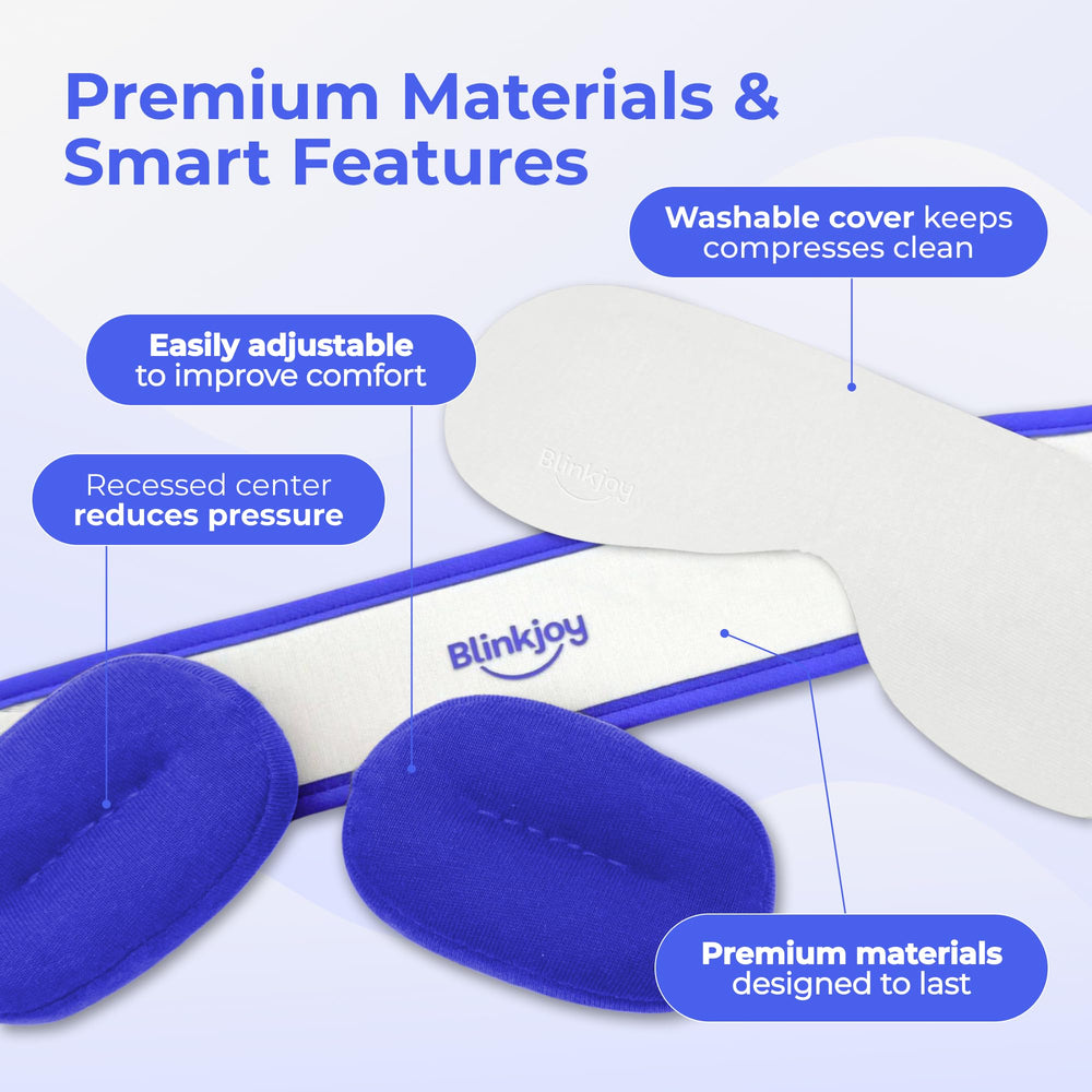 Blinkjoy Moist Heated Eye Mask replaceable pads feature for clean, long-lasting use.