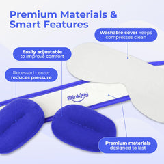 Blinkjoy Moist Heated Eye Mask replaceable pads feature for clean, long-lasting use.