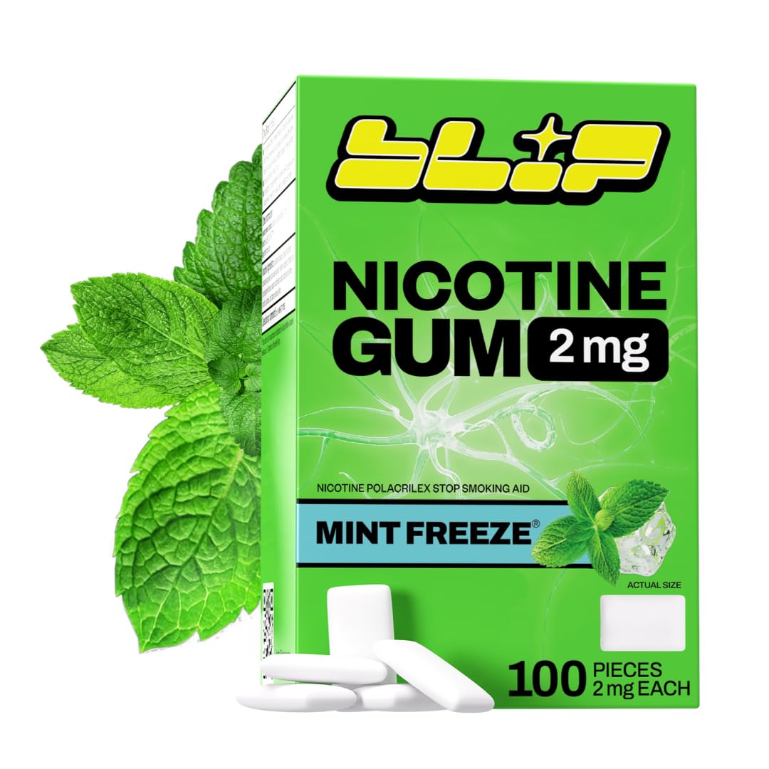 Blip NRT gum 2 mg Mint Freeze pack supports on-the-go craving relief.