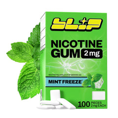 Blip NRT gum 2 mg Mint Freeze pack supports on-the-go craving relief.