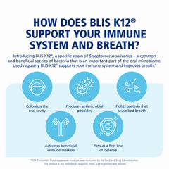 BLIS UltraBLIS K12, LA-14 and HN019 strains illustrating comprehensive microbiome support.