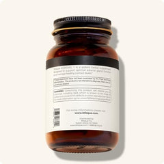 Blisque Adrenal + daily-use setup with bottle and glass of water