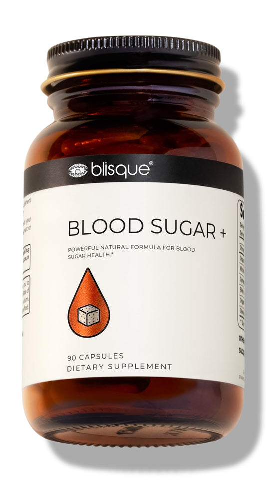 Blisque Blood Sugar bottle with capsules for daily wellness support