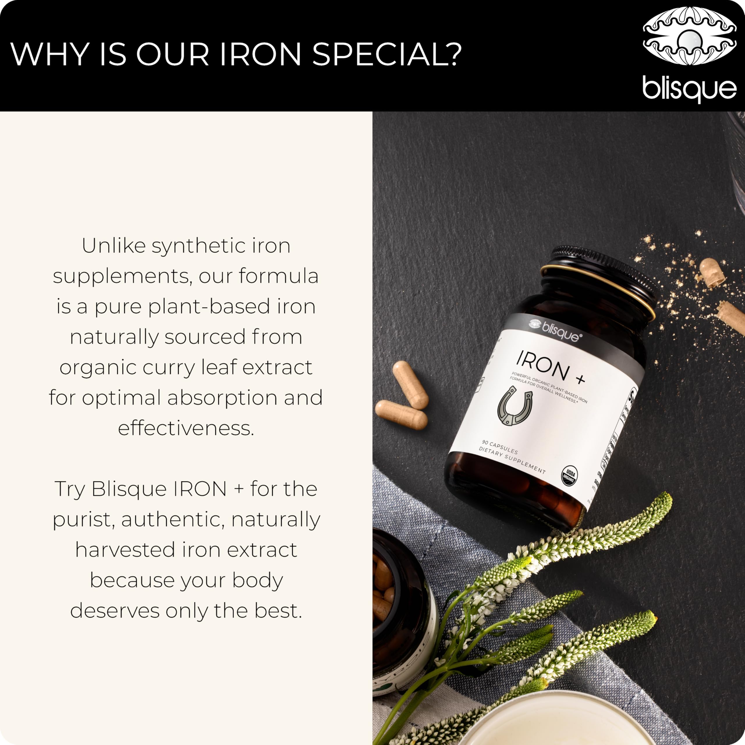Blisque capsules open pour reveals natural aroma from curry leaf.
