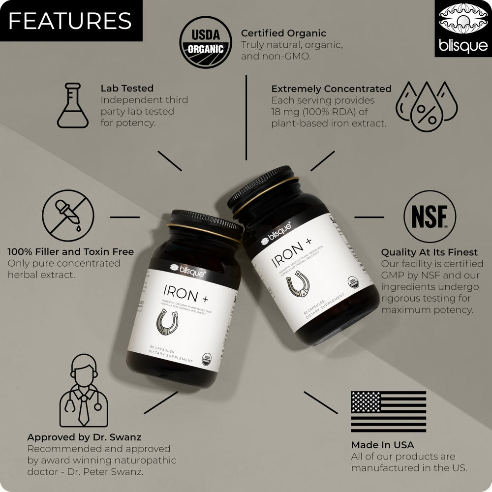 Blisque curry leaf extract bottle view emphasizes natural organic ingredients.