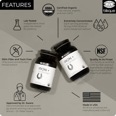 Blisque curry leaf extract bottle view emphasizes natural organic ingredients.