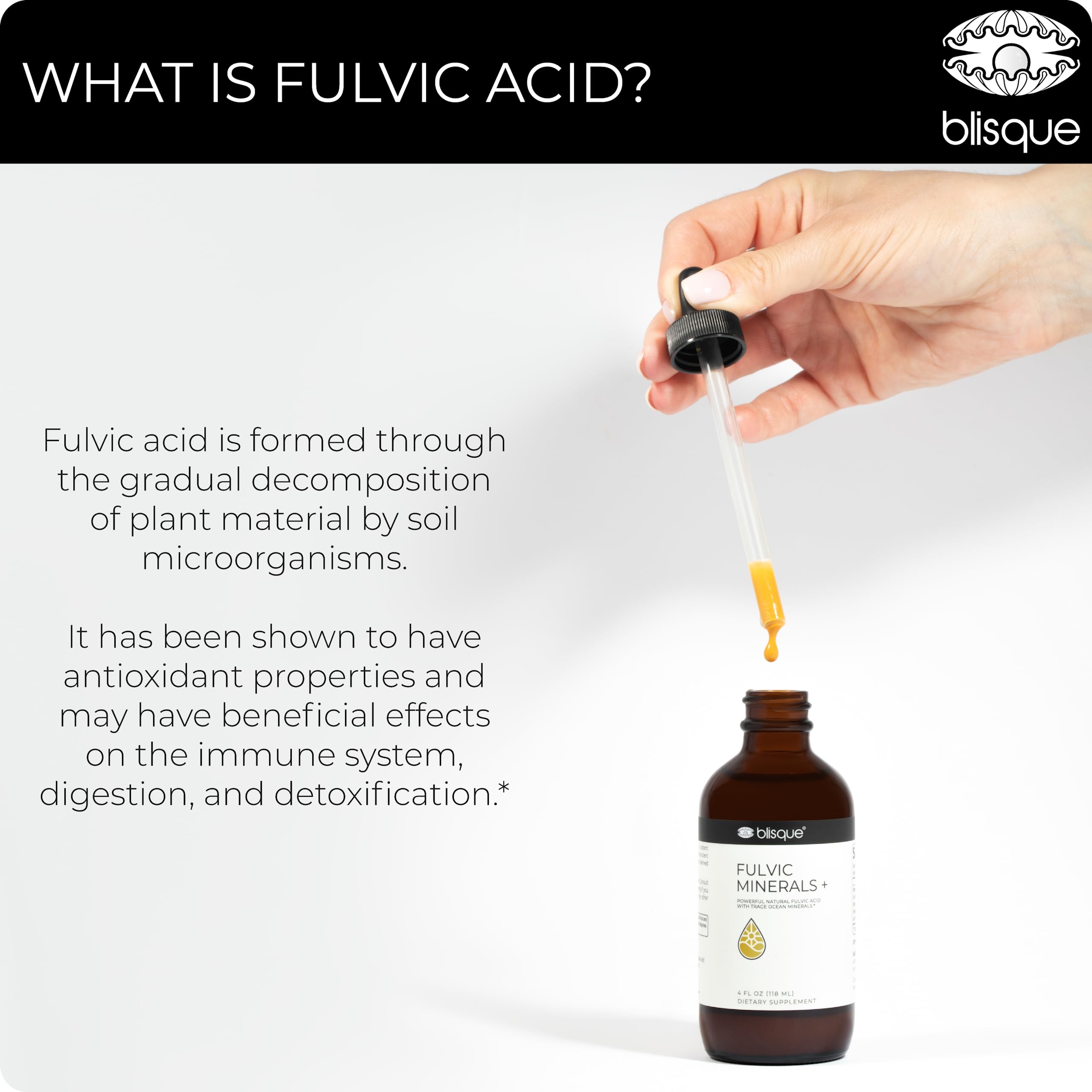 Seaweed-derived calcium and magnesium in Blisque Fulvic Minerals