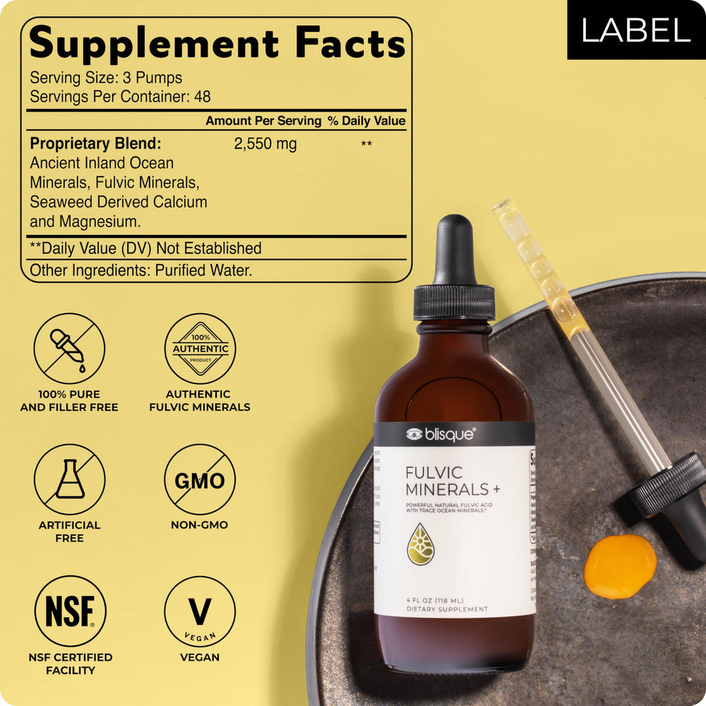 USA-made Blisque Fulvic Minerals with trusted production standards